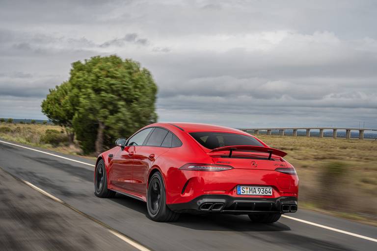 Mercedes-AMG GT 63 S E Performance 4-Door Coupé (2023) dynamic, rear view