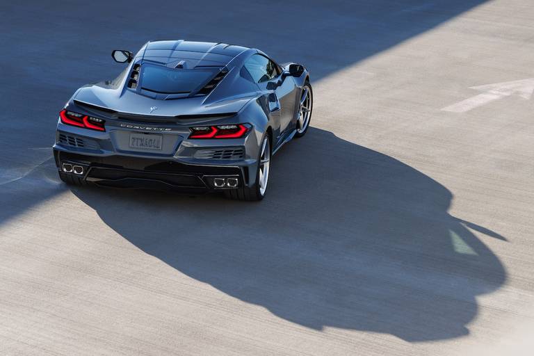 Chevrolet Corvette E-Ray (2023) statisch, achteraanzicht