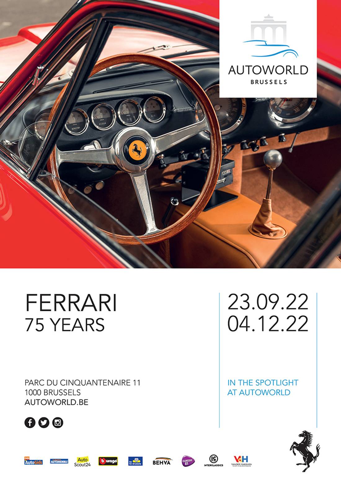 75 years Ferrari Autoworld (2022) poster