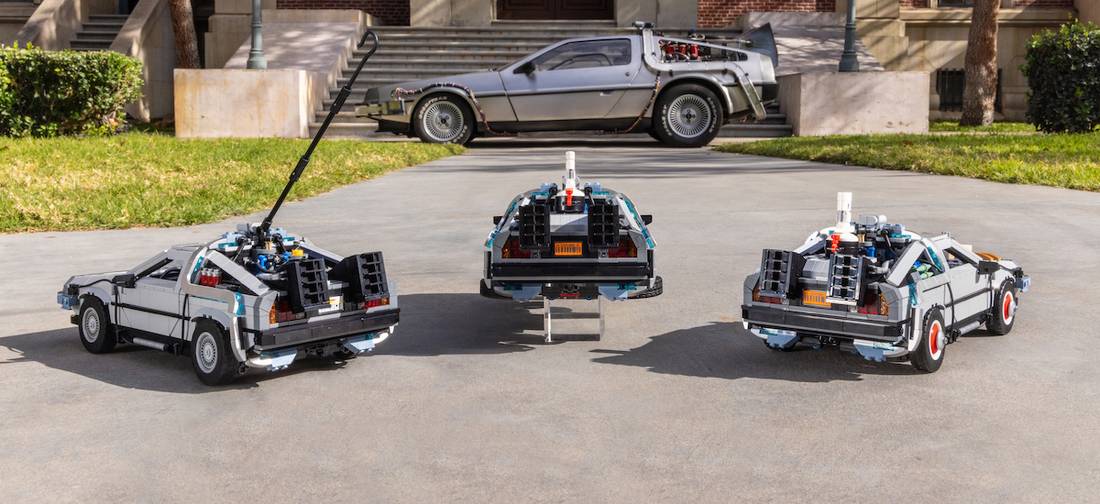 Une Delorean DMC-12 de “Retour vers le futur” en Lego