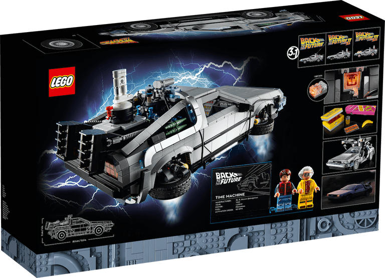 Lego DeLorean DMC-12 (Back To The Future) achterkant doos