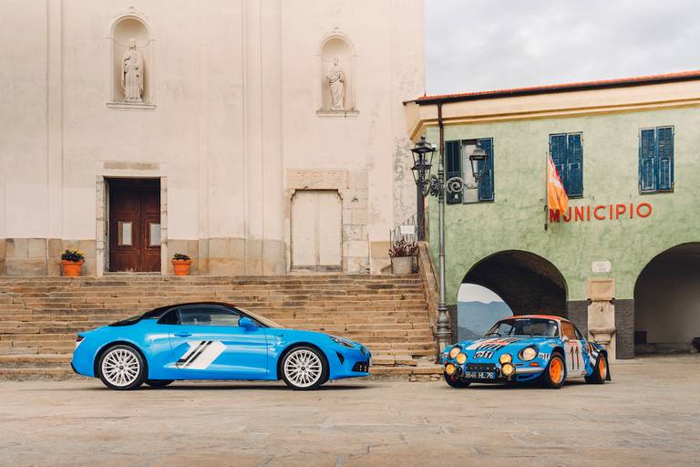 Alpine A110 San Remo 73 (2023) statisch, zijaanzicht