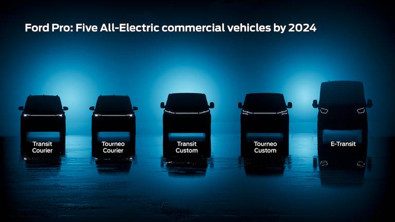 Ford: 7 elektrische modellen tegen 2024 (bedrijfsvoertuigen)