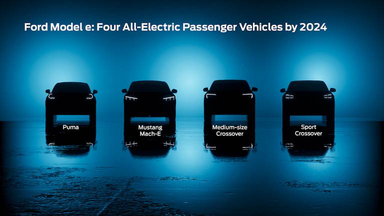 Ford: 7 elektrische modellen tegen 2024 (passagiersvoertuigen)