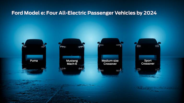 Ford: 7 elektrische modellen tegen 2024 (passagiersvoertuigen)