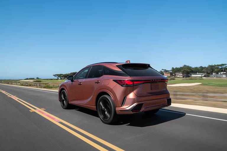 Lexus RX 500h (2023) dynamic, rear view