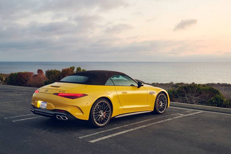 Mercedes-AMG SL 63 (2023) static, rear view